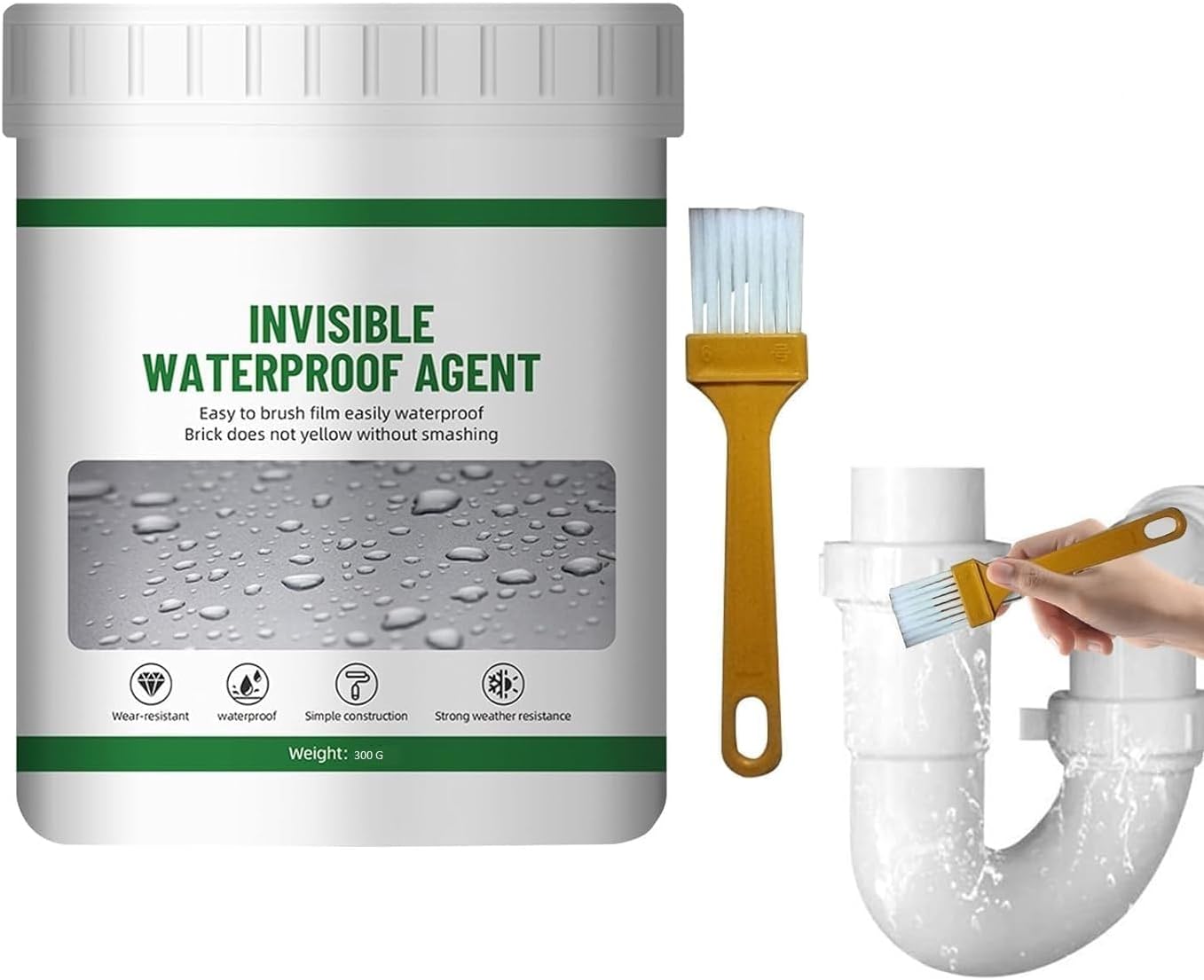 Waterproof Glue Transparent,Roof Water Leakage Solution,Roof Waterproofing, Waterproof Coating, Water Proof Glue, Crack Seal, Seepage Wall Solution Bathroom Wall Tile Window (300 Gram)