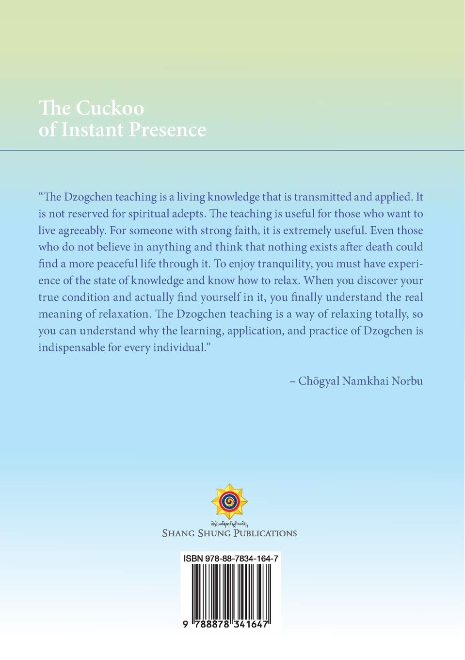 The Cuckoo of Instant Presence: The Six Vajra Verses