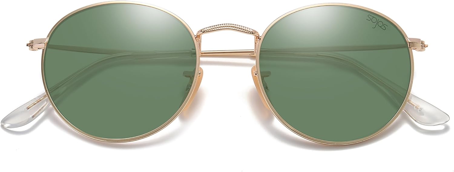 SOJOS Small Round Polarized Sunglasses for Women Men Classic Vintage Retro Shades UV400 SJ1014 - Image 2