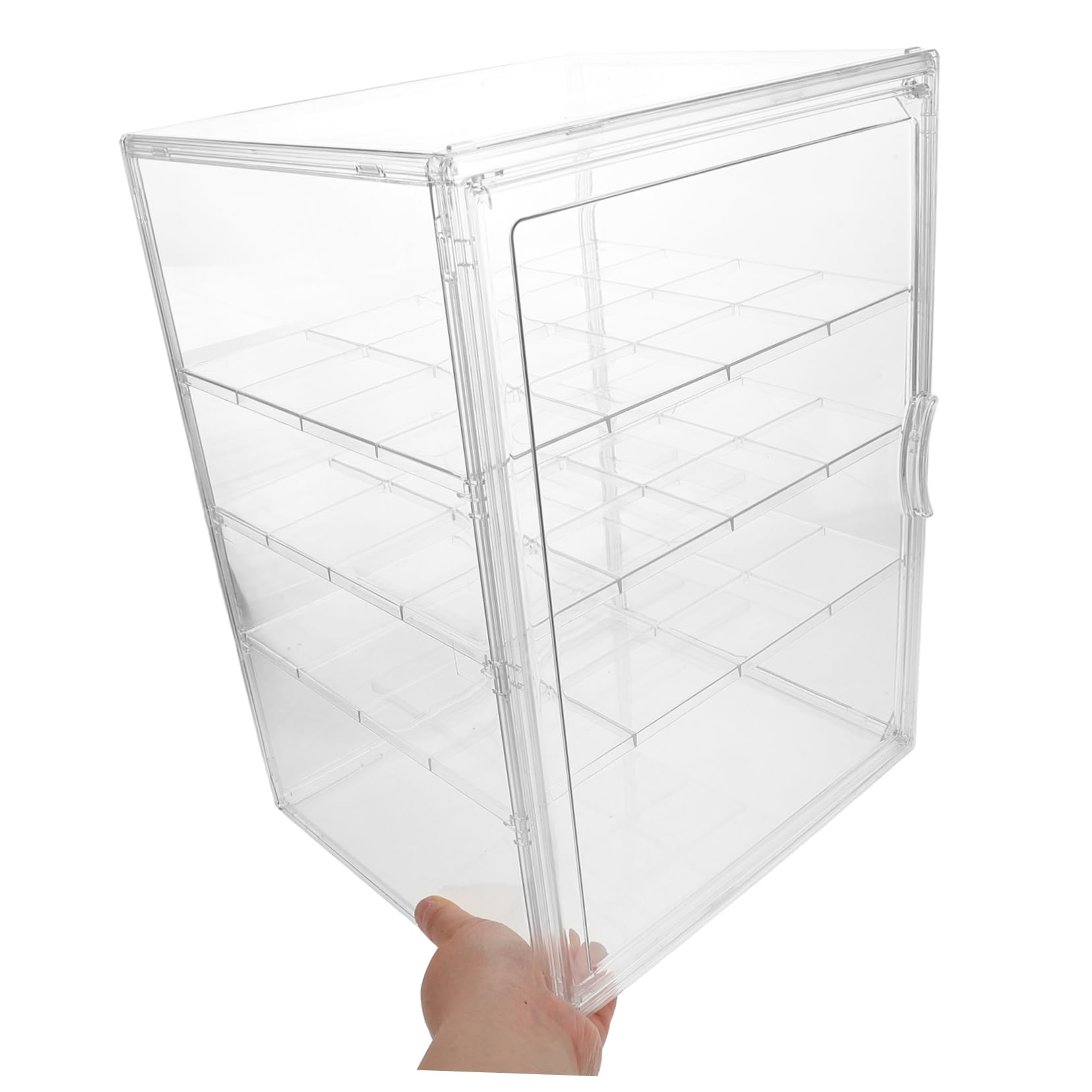 Vitrina de Postres de Mostrador 4 Niveles Pet Ajustable | Desmontable, Diseño Transparente, para Pan y Pasteles, Uso en Cocina o Panadería