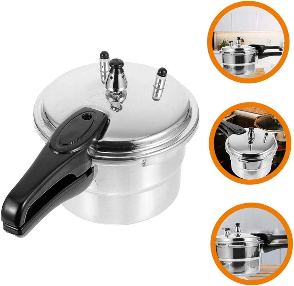 Household High Pressure Cooker Thickened Aluminum Alloy Pot with Steaming for Gas Stove and Induction Cooker Easy-clean Pressure Pot for Families and Side Dishes