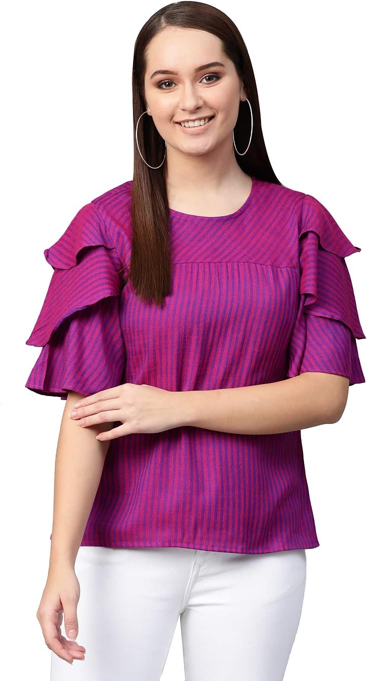 Yash Gallery Women Summer Tunic Tops Regular Indian Viscose Casual Girls Top for Summer