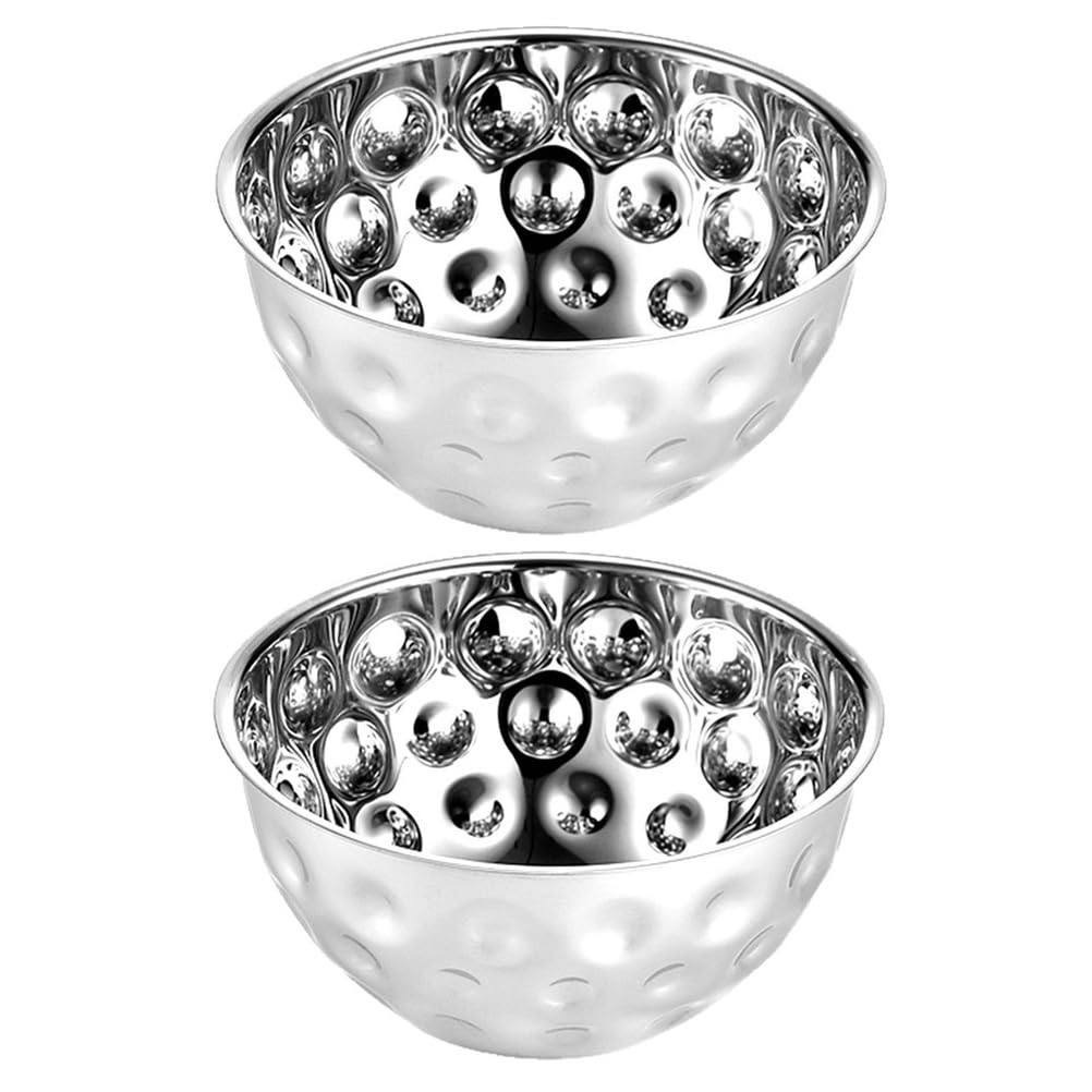 2-pak misek ze stali nierdzewnej, miska na przekąski, miski do maczania ze stali nierdzewnej, miski do maczania żywności, metalowe miski 16 cm na przekąski z płatków owocowych