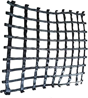 Cargo Lifting Net Cargo Lifting Nets Flat Polyester Lifting Net Straps Safety Cargo Hoisting Net Outdoor Play Climbing Rope Nets Bungee Cargo Nets Non-Slip