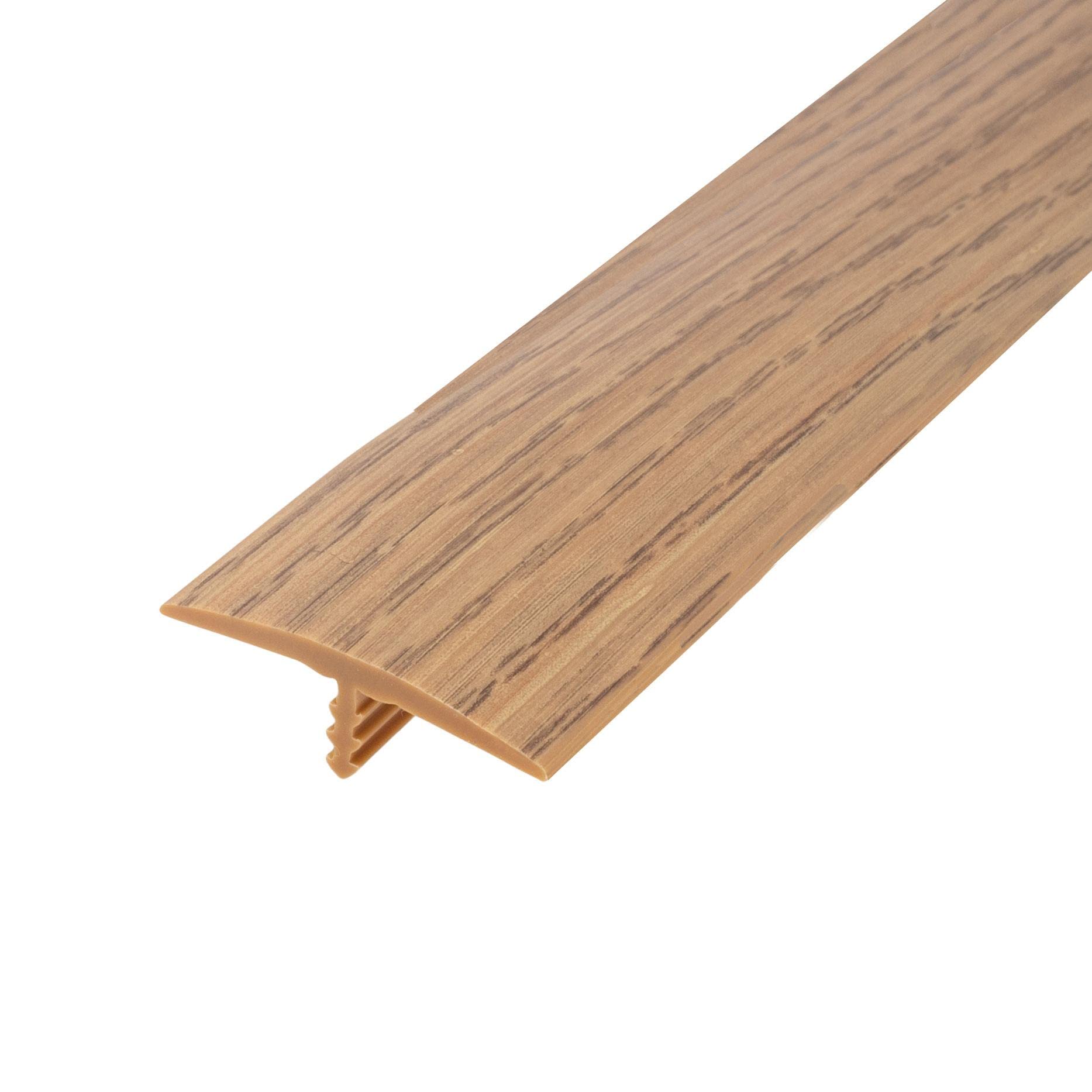 T-molding roble natural de 1-1/4 flexible de polietileno para cantos de madera en bobina