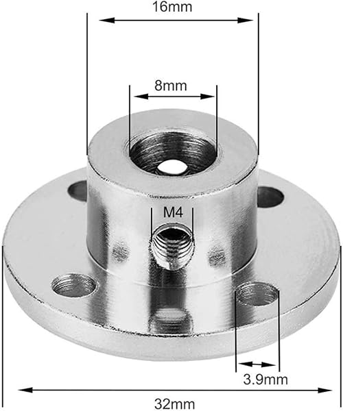 winwill 4 Flanschverbinder für Wellenkupplung für 8mm Modellbaumotoren - 2