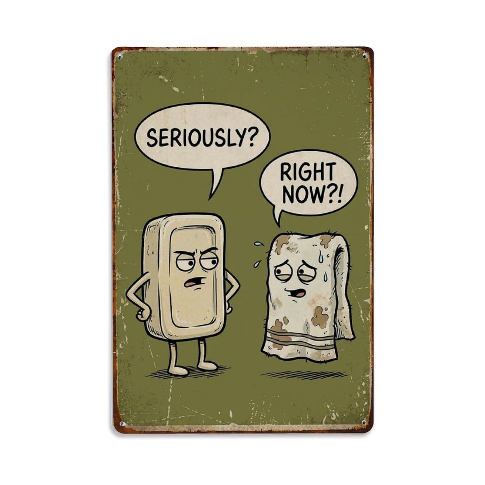 Seriously Right Now Funny Vintage Humorous Toilet（1） Metal Tin Sign