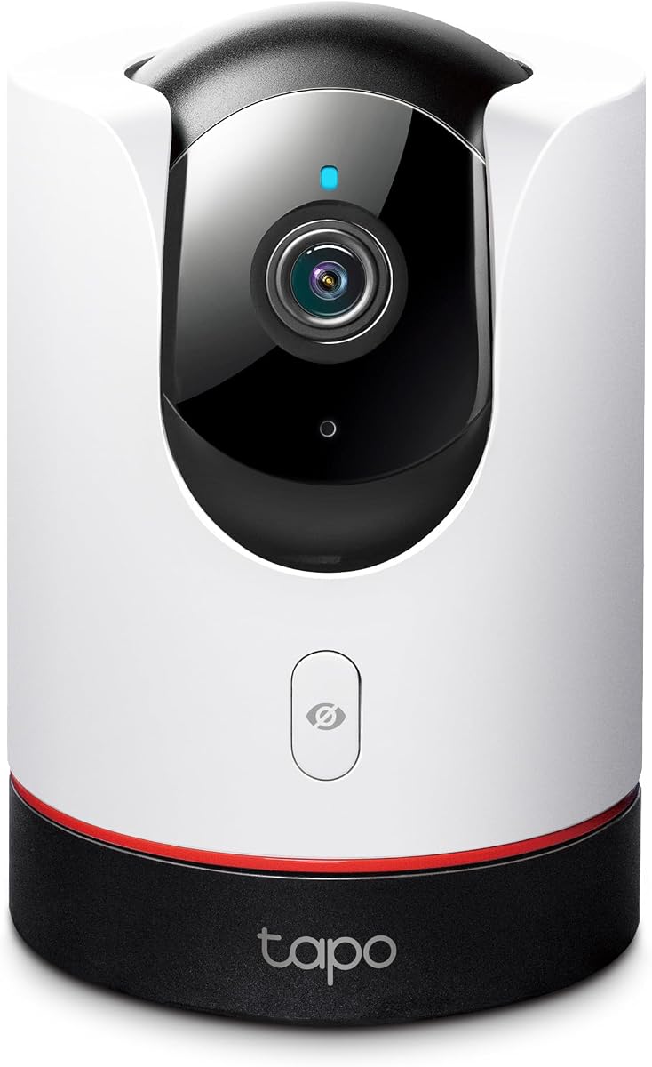Cámara Wi-Fi TP-Link Tapo 2K QHD con giro/inclinación | HomeKit de Apple | Modo de privacidad física | Visión nocturna en color | Seguimiento de movimiento | Audio bidireccional | Almacenamiento local/en la nube | Funciona con Alexa y Google Home | (Tapo C225)