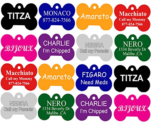 CNATTAGS Pet ID Tags, Premium Aluminum, 8 Colors to Choose