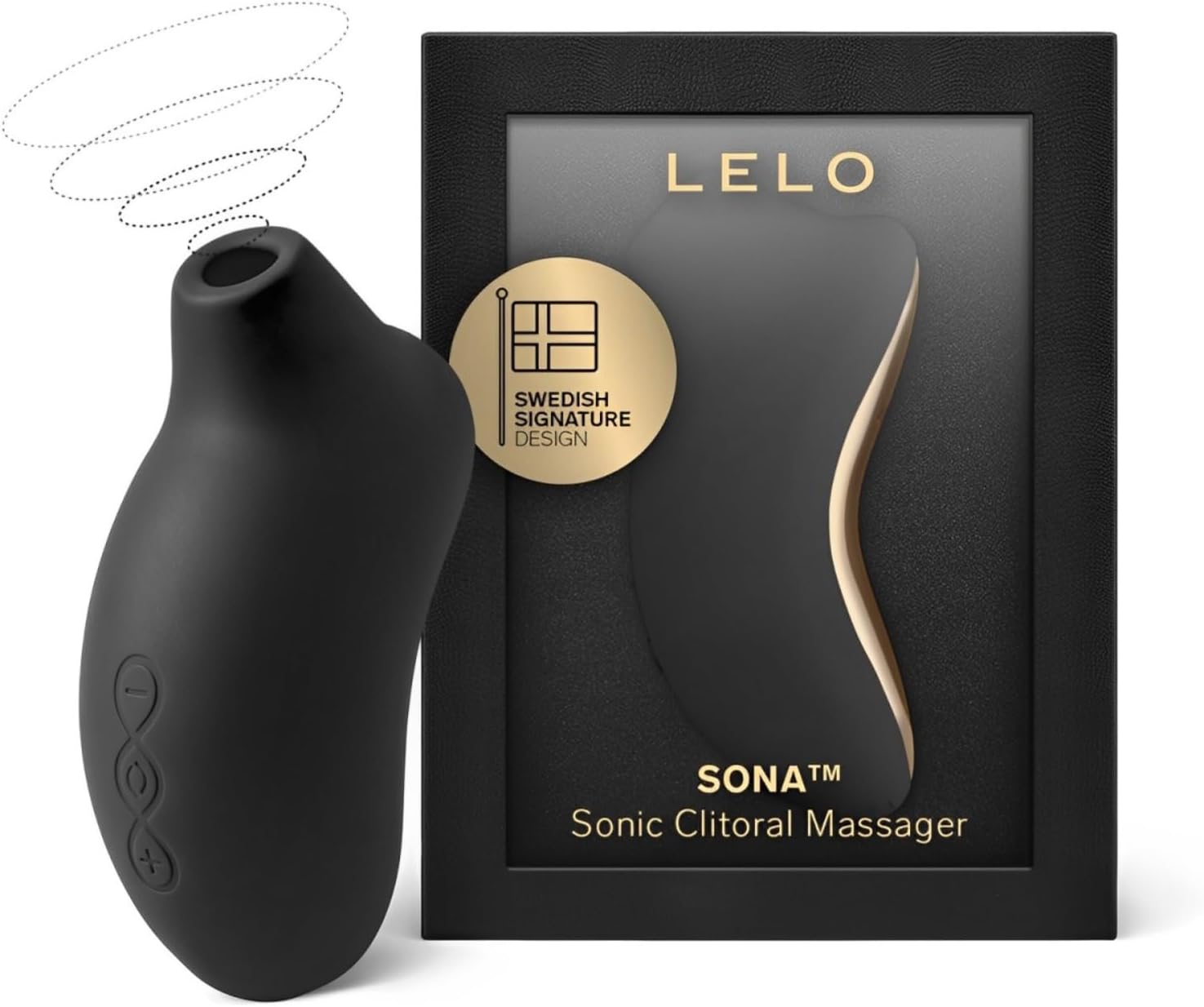 Product image of LELO SONA Sonic Massager, Waterproof Suction Toy for Woman, Rechargeable Clitoral Stimulator, Discreet Vibrator, Woman Sex Toy, Black
