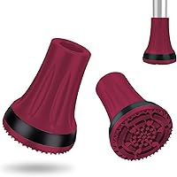 Vista 11 de supregear Puntas de bastón de 3/4 pulgadas (paquete de 2), almohadilla de goma de repuesto antideslizante para todo terreno, resistente, 0.75