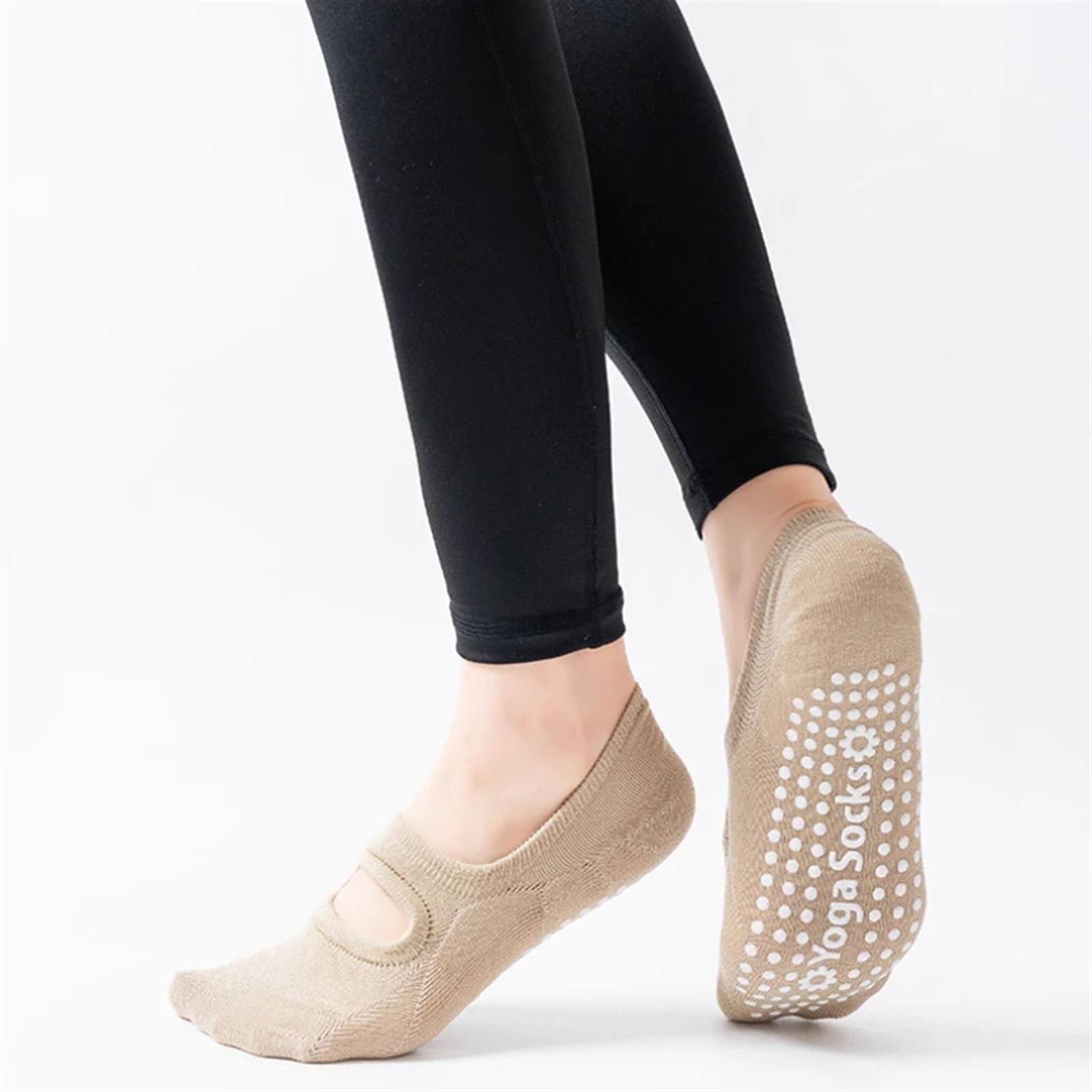 Calcetines de yoga con agarres para mujer, antideslizantes, para pilates