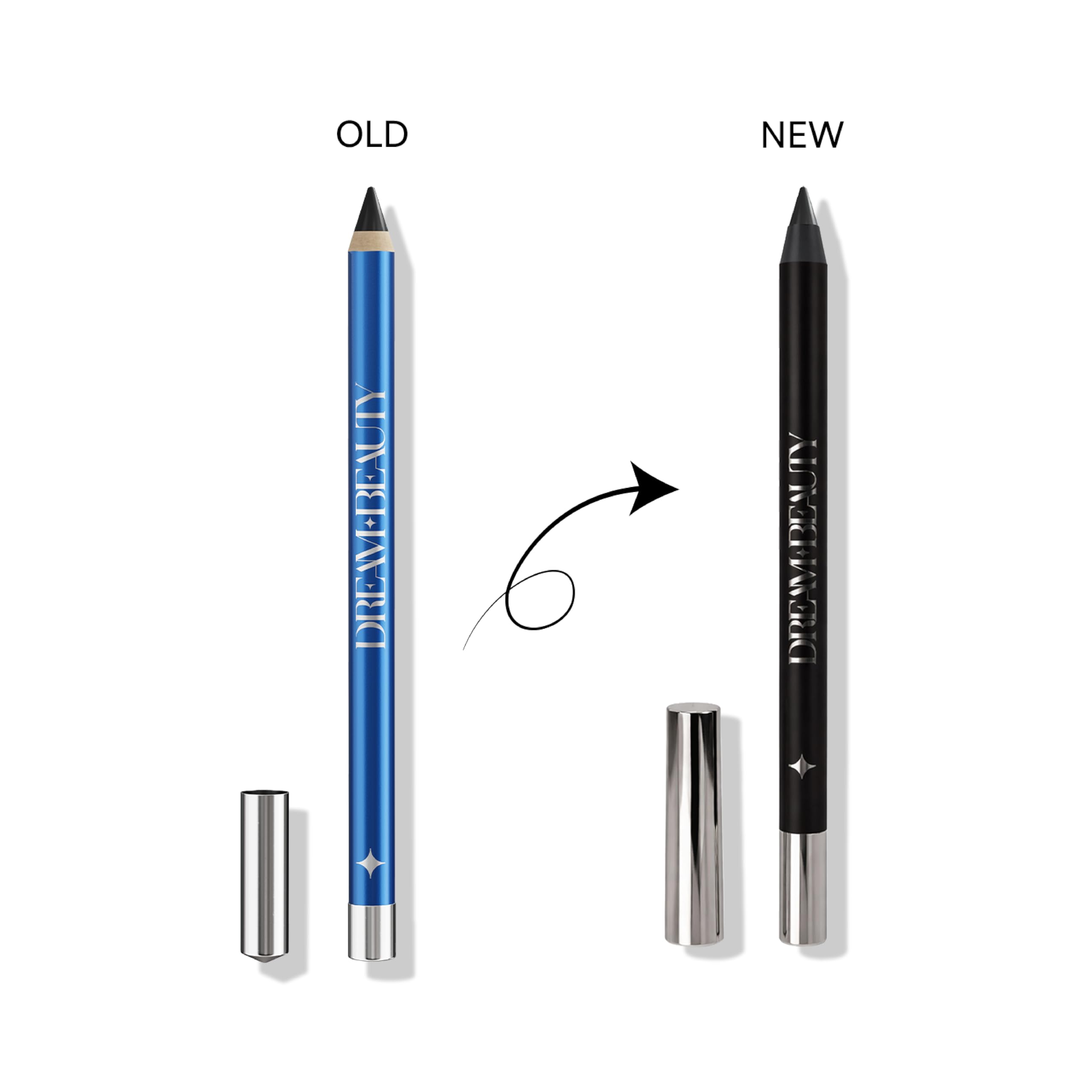 Dream Beauty Intense Black Long Stay Eclipse Kajal - Smudge-Proof, Waterproof & Humidity-Proof | Silky Matte Finish | One-Swipe Application, Non-Irritating & Gentle for Sensitive Eyes with Vitamin E & Almond Oil | With Free Sharpener 1.5gm 2