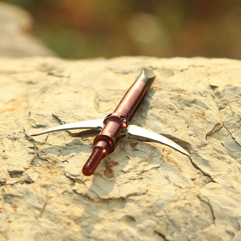 10pcs Outdoor Stainless Steel Striker Arrowheads - Threaded 6.2mm for Carbon Arrows, Archery Impact & Precision