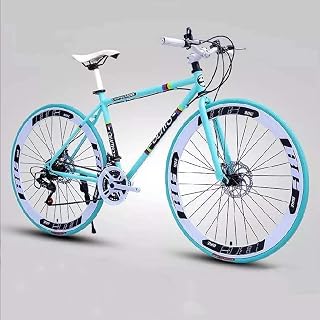 ZHLFDC 2021 New Bicycle, Cool 24-speed 26-inch Women's Bicycle, High-carbon Steel Frame Adult Road Bike, Dual-disc Bicycle Racing, Outdoor Wheeled Road Mountain Bike Bicycle
