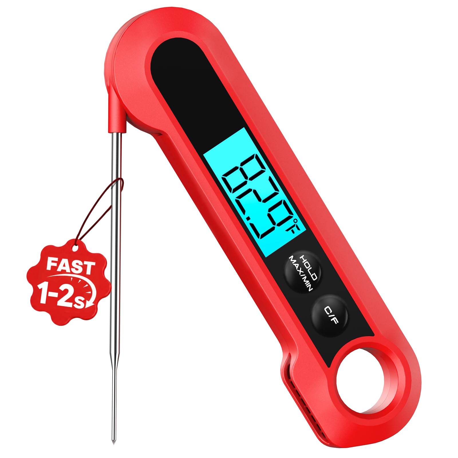 Meat Thermometer Digital,1-2S Instant Read Thermometer for Cooking, Grill