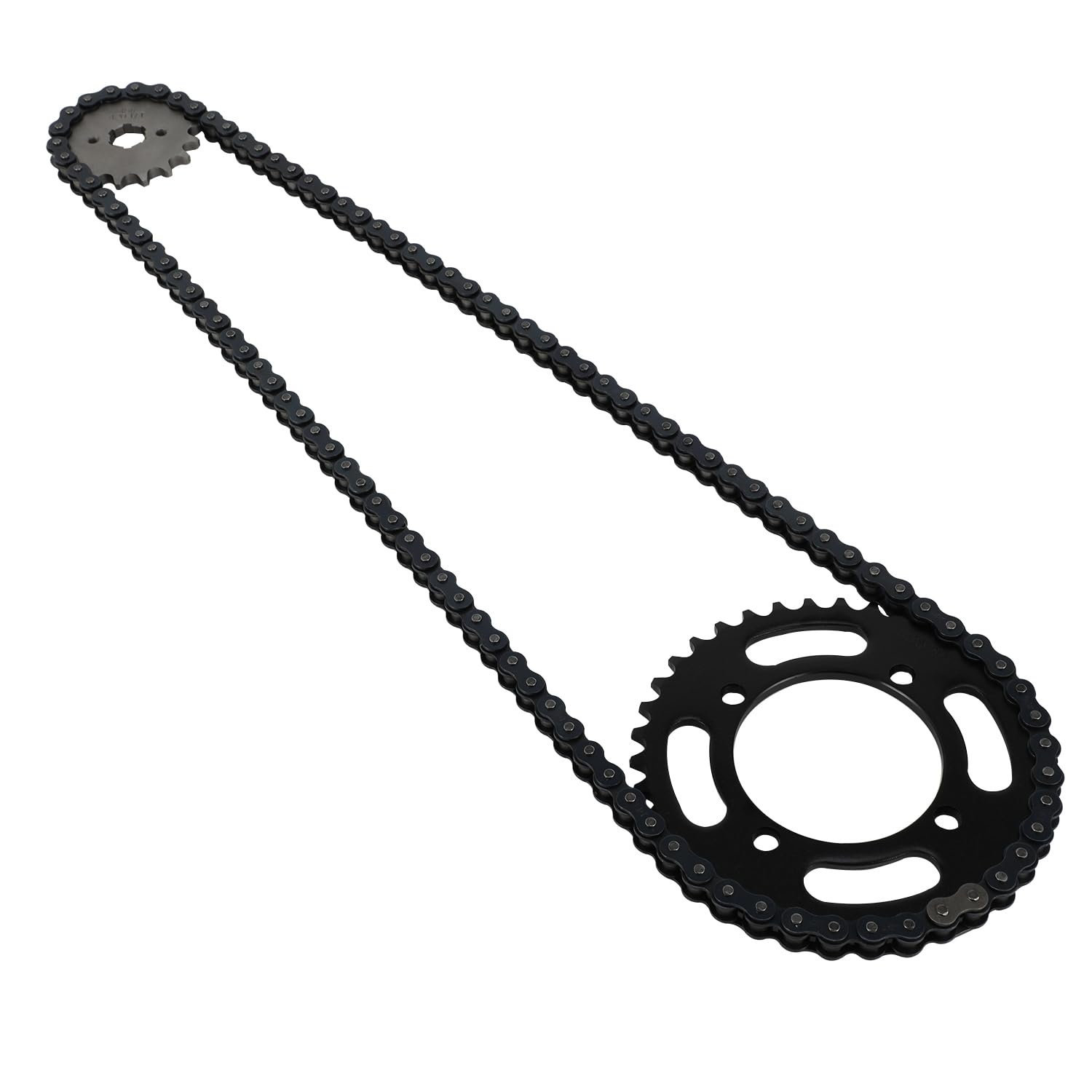 Juego de cadena 420, piñón de transmisión trasera de 37 dientes de 76 mm, herramienta de ruptura de cadena de 17 mm para bicicleta de bolsillo, Pit Bike ATV Quad de 49 cc, 50 cc-125 cc