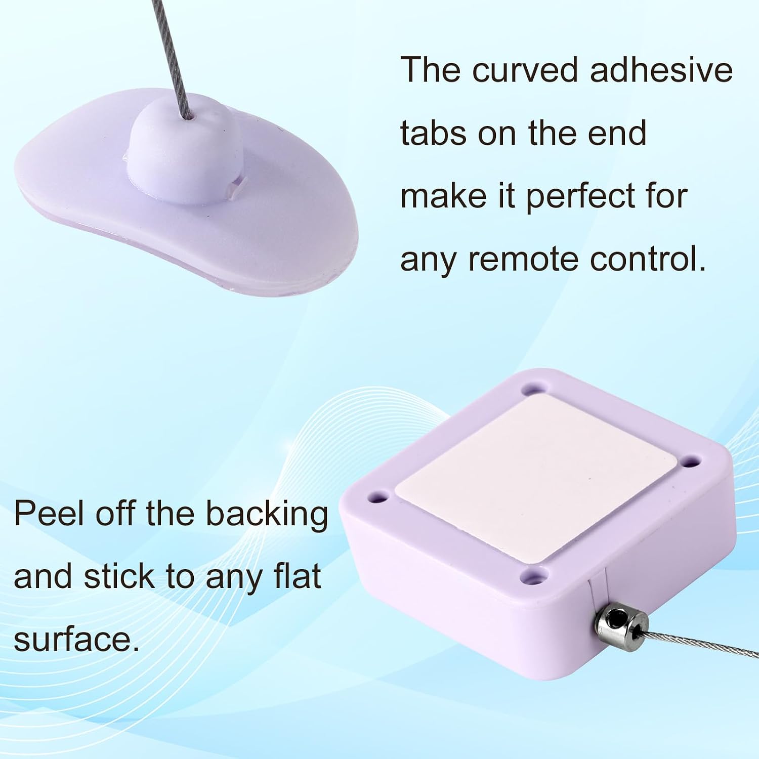 4 Pcs Retractable Remote Control Tether Locks, 6.7ft/2.04m Adjustable Security Control Cable Cord Remote Leash Lanyard for Showroom Office Home TV Remotes Gaming Controllers Tablets Keyboards (White)