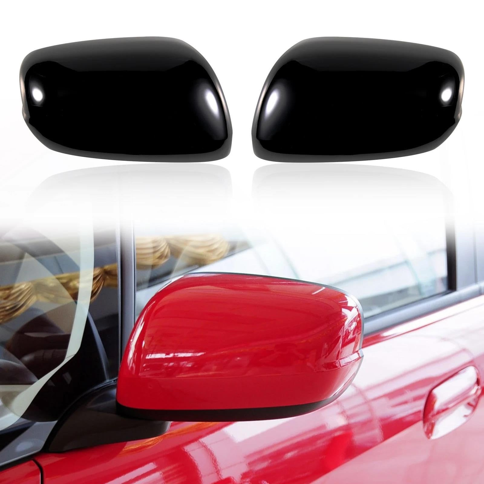 Garniture De Coque De Rétroviseur Droit Rouge Pour Honda Fit/Jazz 2009-2013 - Remplacement Direct