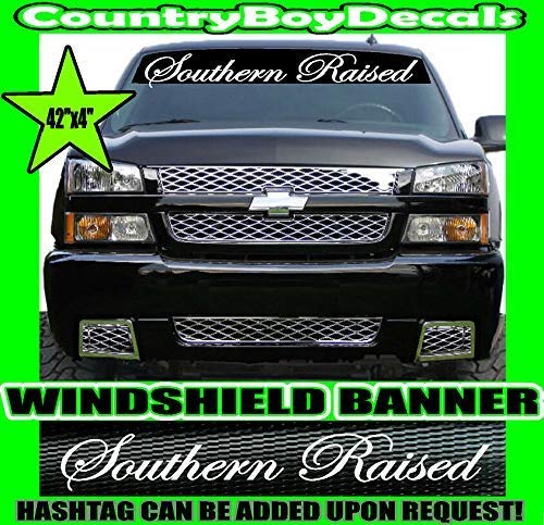 SOUTHERN RAISED 42" Windshield Brow VINYL DECAL Sticker Diesel Truck Car South