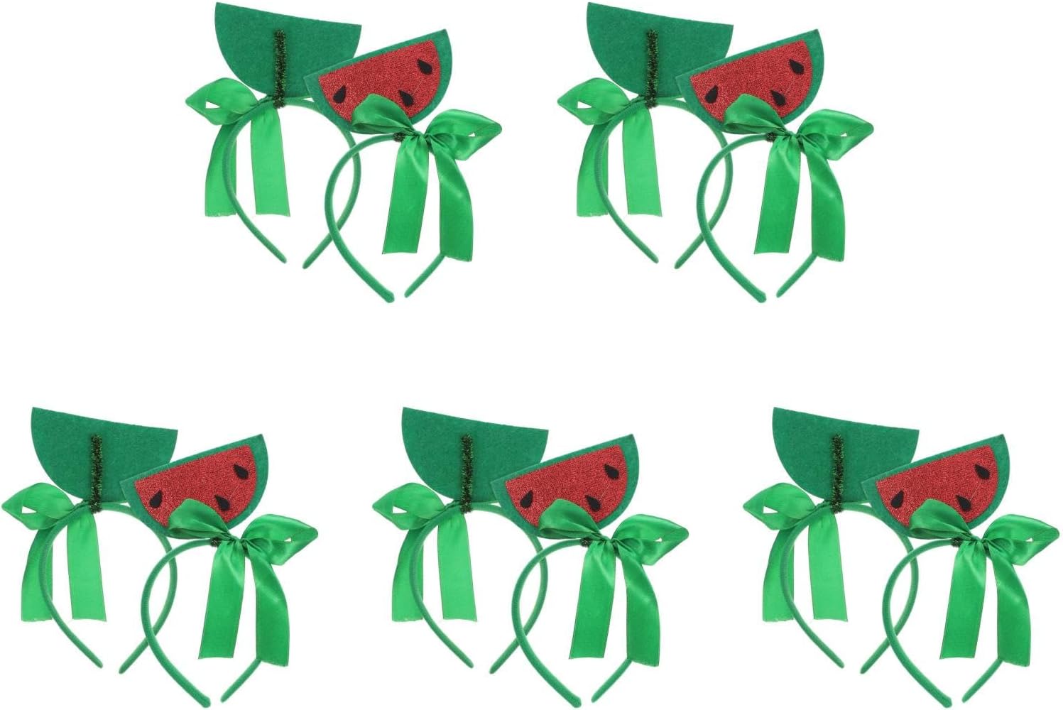 LUOZZY 10pcs Fruit Watermelon Headband Funny Novelty Felt Hair Hoop Fashion Costume Accessory for Party Halloween