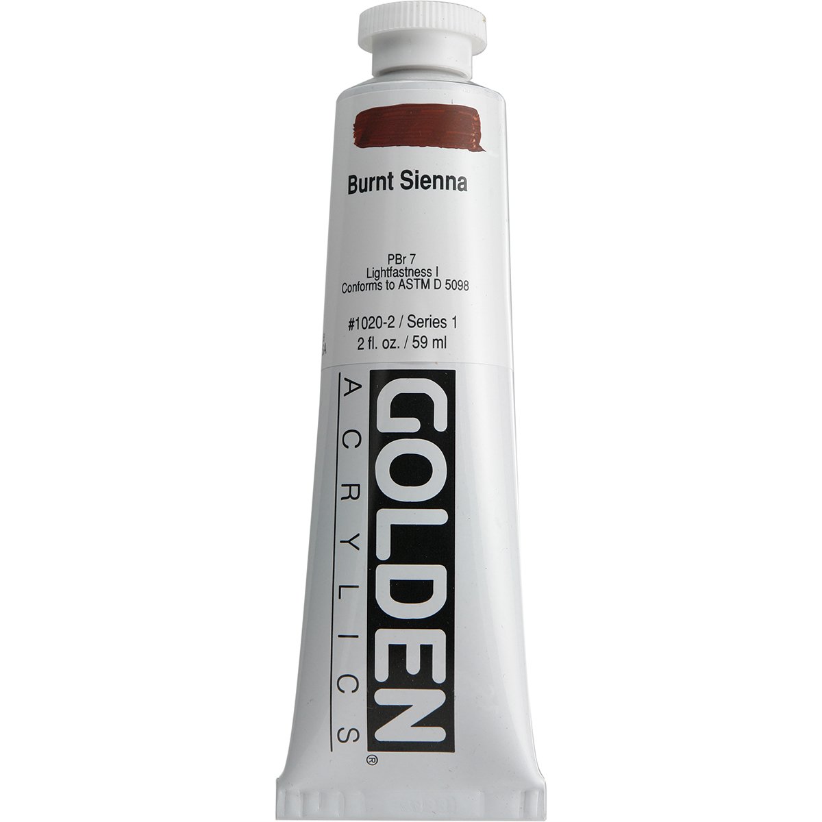 Golden Heavy Body Acrylic Paint, 2-Ounce, Burnt Sienna