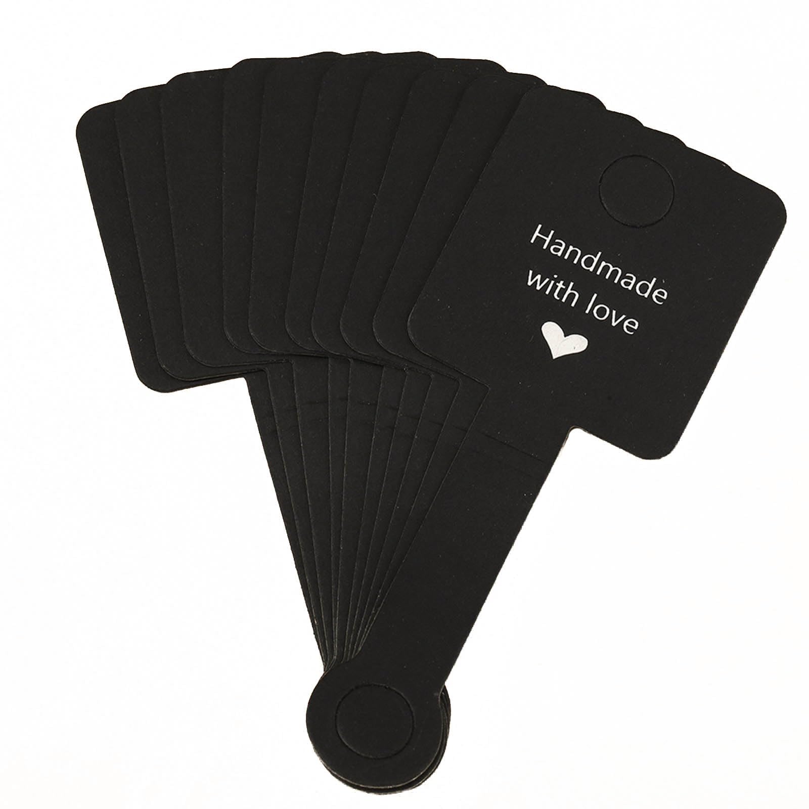 50Pcs Self Adhesive Jewelry Display Cards Versatile Foldable Jewellery Tags for Bracelets and Hair Accessories Adhesive Display Cards