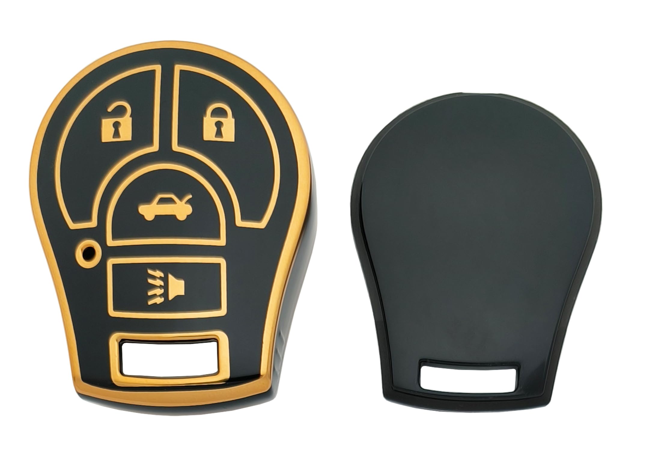 vurbemes TPU Protector Key Fob Cover fit for Nissan Rogue Cube Juke Versa NV 2008-2014 for Infiniti ES35 ES45 Q35 Q45 Key Fob (Black)