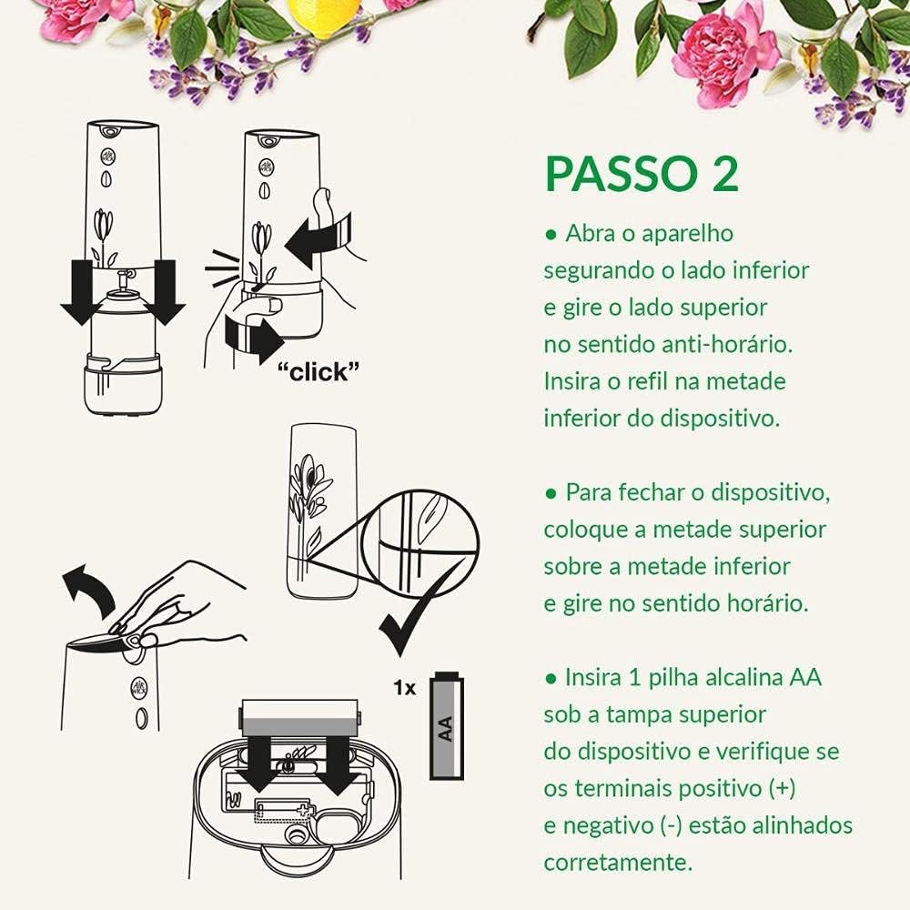 Bom Ar Aromatizador de Ambiente Automático Aerossol Freshmatic Campos de Lavanda Aparelho + Refil 250ml