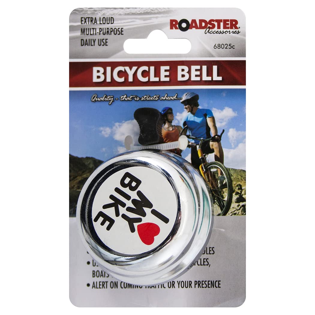 BARGAINGALORE 2 X I LOVE MY BIKE BICYCLE BELL CYCLE EXTRA LOUD SOUND RING HORN ROAD SAFETY