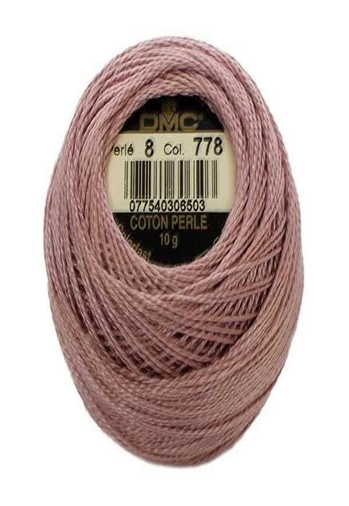 DMC Size 8 Cotton Perle Thread - 778 Pink - per Pack of 10 — image 1