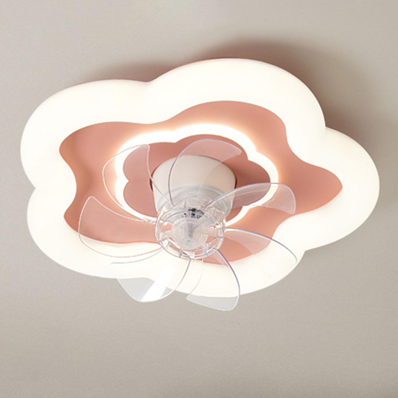 SXDMOUBK Modern Ceiling Fans with Lights and Remote Dimmable LED Fan Lighting Low Profile Light Flush Mount for Bedroom Lounge Room Living