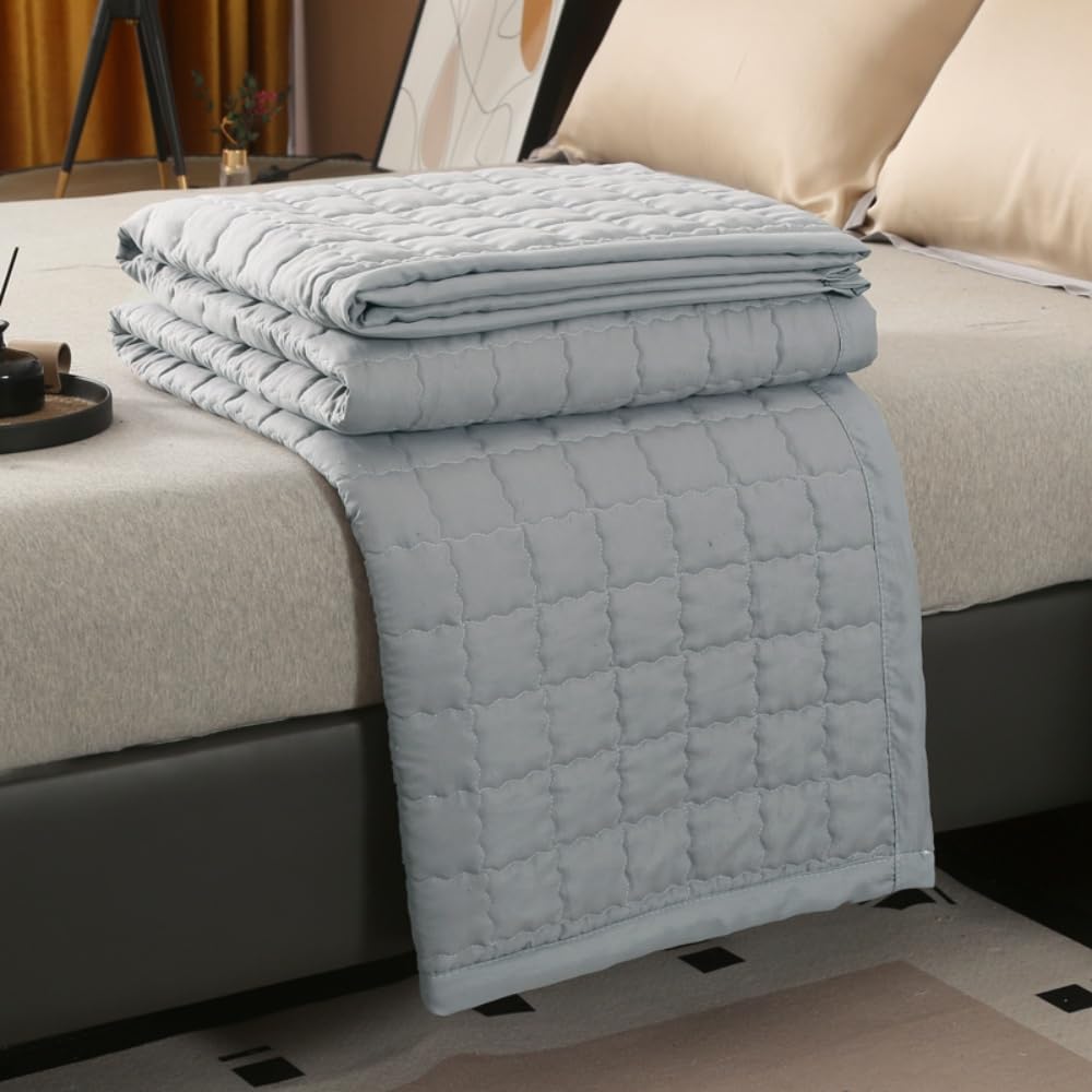 Mateju Coverless Duvet 4.5 Tog King Double Single Size, Quilt Cosy and Lightweight, Summer Quilted Duvet Ideal for Bedspreads Throw Soft Machine Washable (Gray,150 * 200cm)