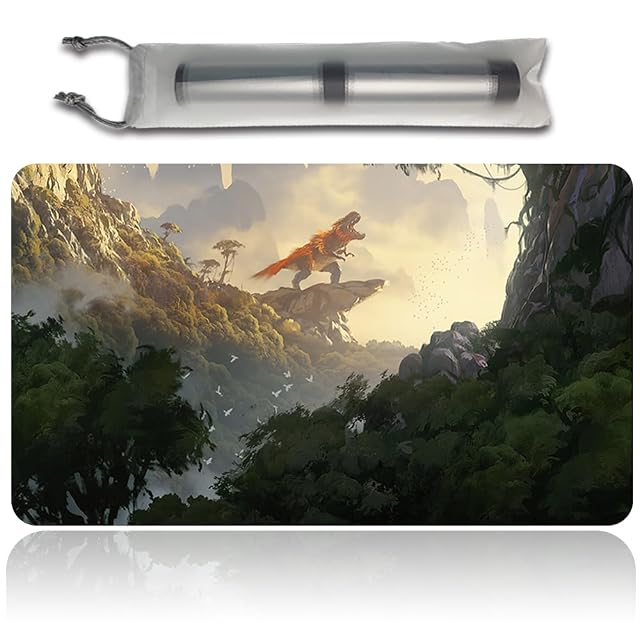 Four leaves Rootbound Crag - MTG Spielmatten + Free wasserdichte Tasche ,MTG Playmate Table Mat, MTG Mouse…