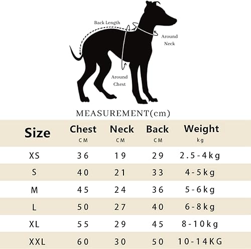 Miniatura 7 de Greyhound Clothes - Enterizo de invierno cálido de cuello alto de forro polar para perro, manga larga de cuatro patas, sudadera con estampado a