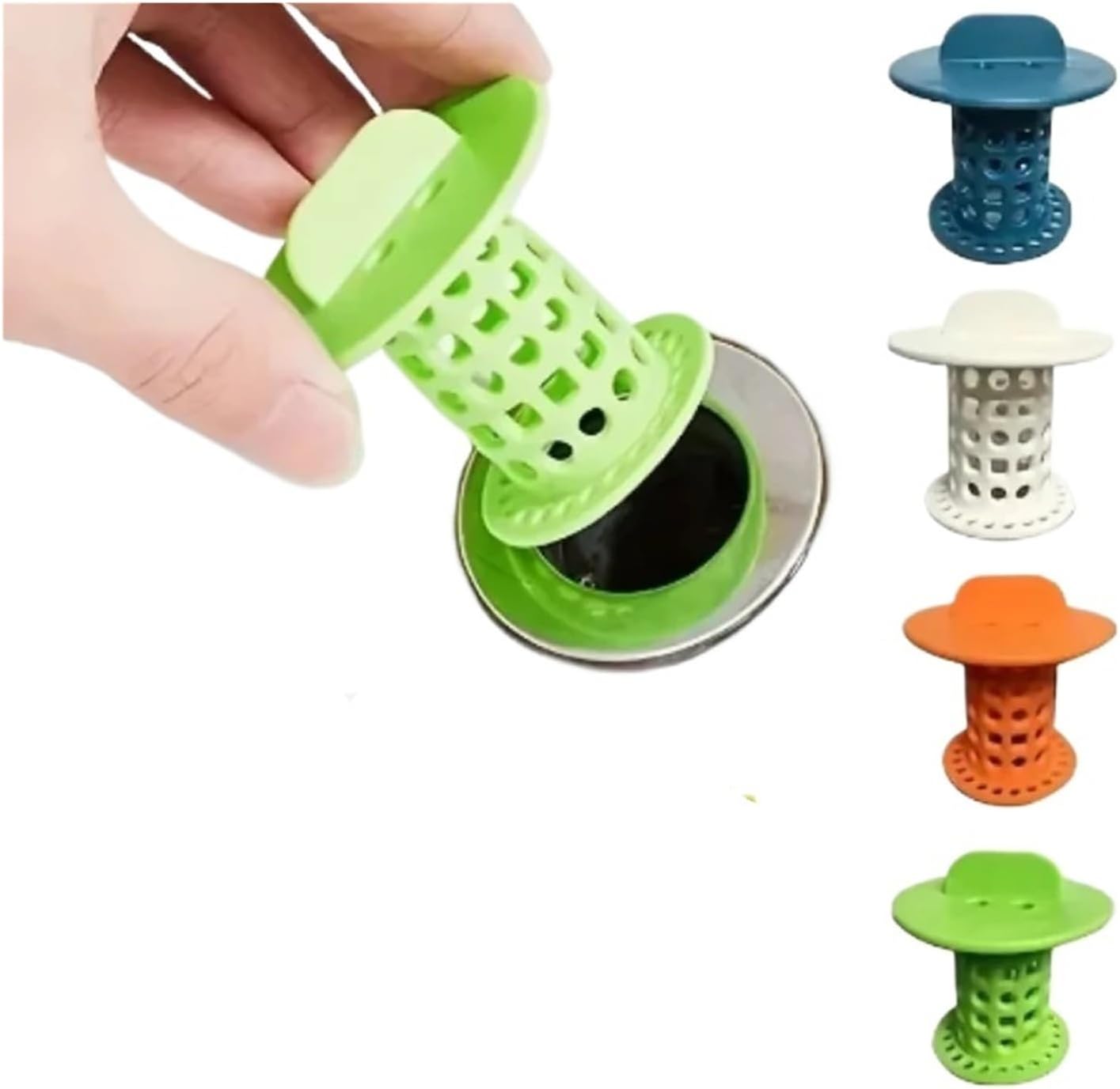 1pcs Household Bathroom Drain Hair Catcher Bath Stopper Plug Sink Strainer Filter Sewer Dredge Device Shower Accessories(Green)