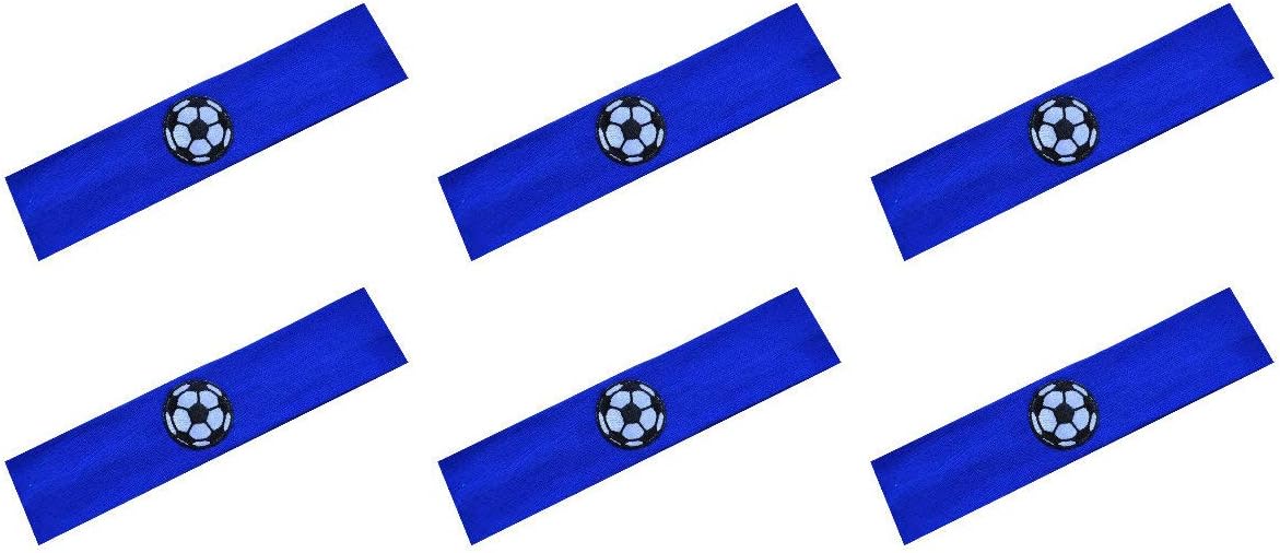 Soccer Team Headbands with Soccer Ball Patch (Set of 6) by Funny Girl Designs