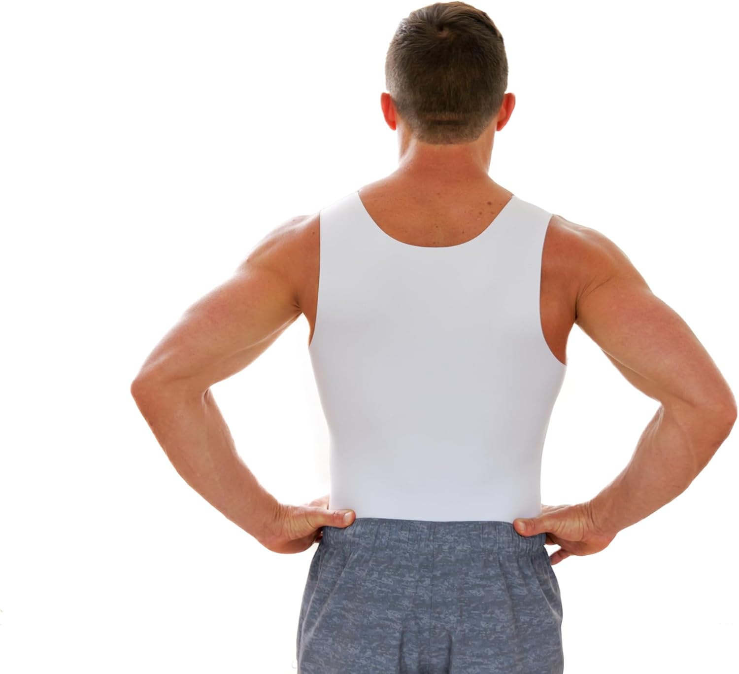 Esteem Apparel Mens Compression Shirt for Chest and Body Shaper Belly Slimming Shapewear Undershirt Tank Top for Men - Image 4