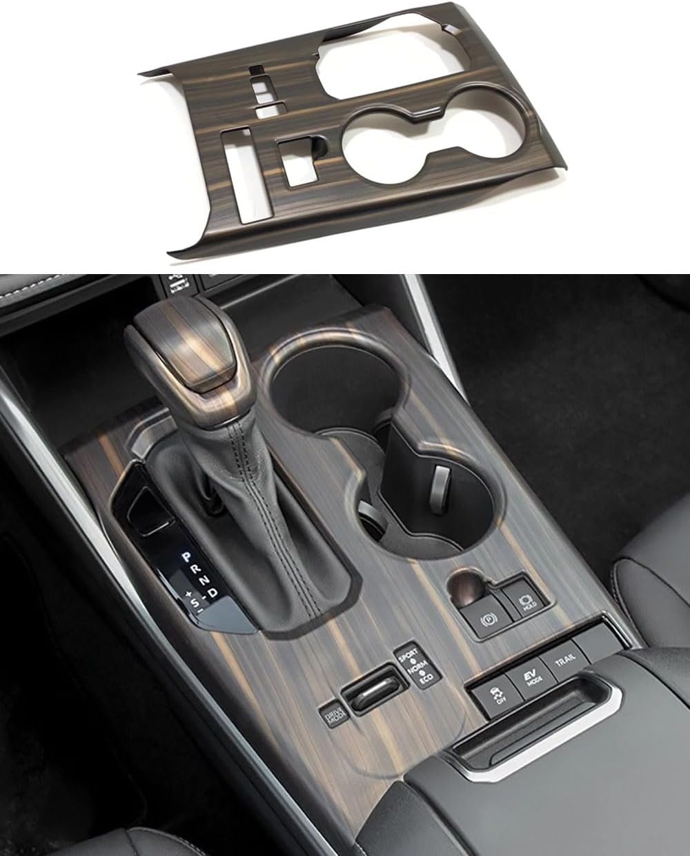 Car Accessories Fit for Toyota Highlander 2020-2026 ABS Interior Center Console Gear Shift Panel Cover Sticker Interior Trim 1PC Set （Peach Wood）
