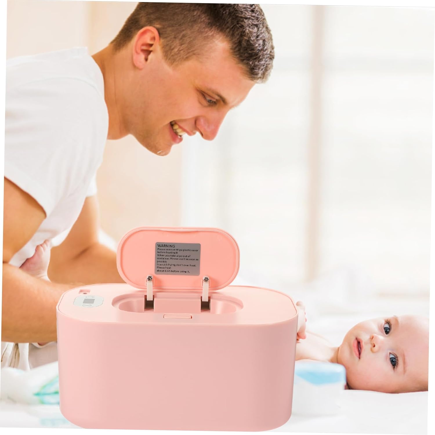 Wakauto USB Wipe Warmer with Temperature Control Portable Thermostatic Heater for Wipes for Diaper Changes for Travel and Home Use