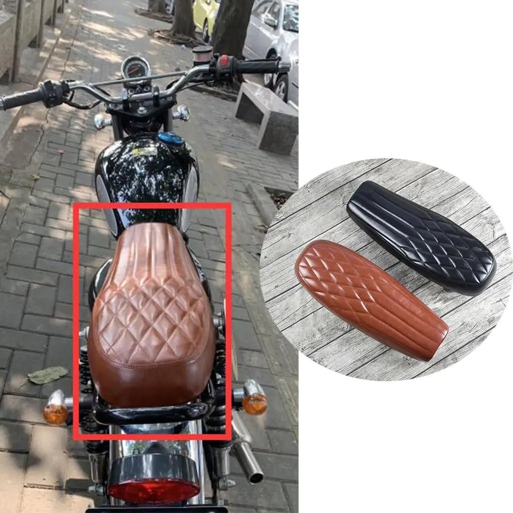 Siodełko motocyklowe Romb Vintage Poduszka Siodełko Długie Czarne Miękkie Poduszka
