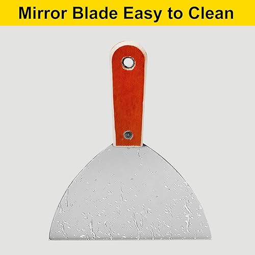 Miniatura 6 de Utoolmart 2 cuchillos de masilla, cuchillos de masilla rígidos de acero al carbono de 6 pulgadas, cuchillo de espátula, raspador de pintura,