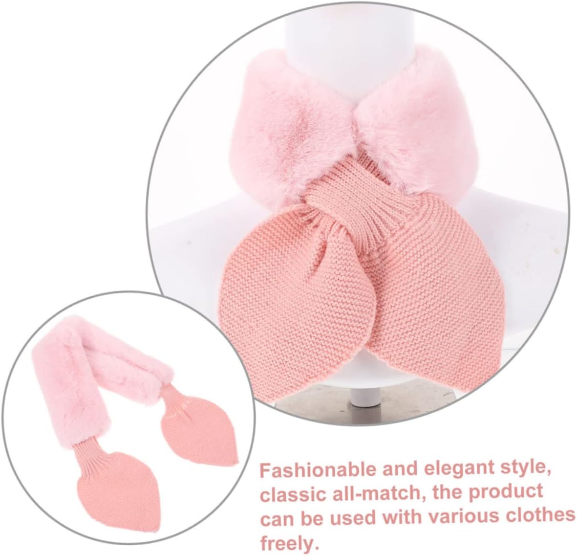 2pcs Outdoor Boy Girl Scarves Boys and Girls Winter Warm Scarves Adorable Design