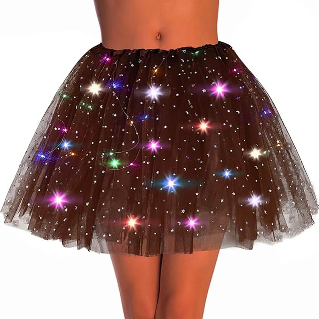Light Up Tutu Skirt Rave Ballet Dance Skirts Led Costume Dress for Women and Girls