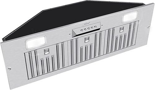 Akicon Inserto de campana extractora de 36 pulgadas, inserto de conducto de acero inoxidable ultra silenciosocampana de ventilación de cocina