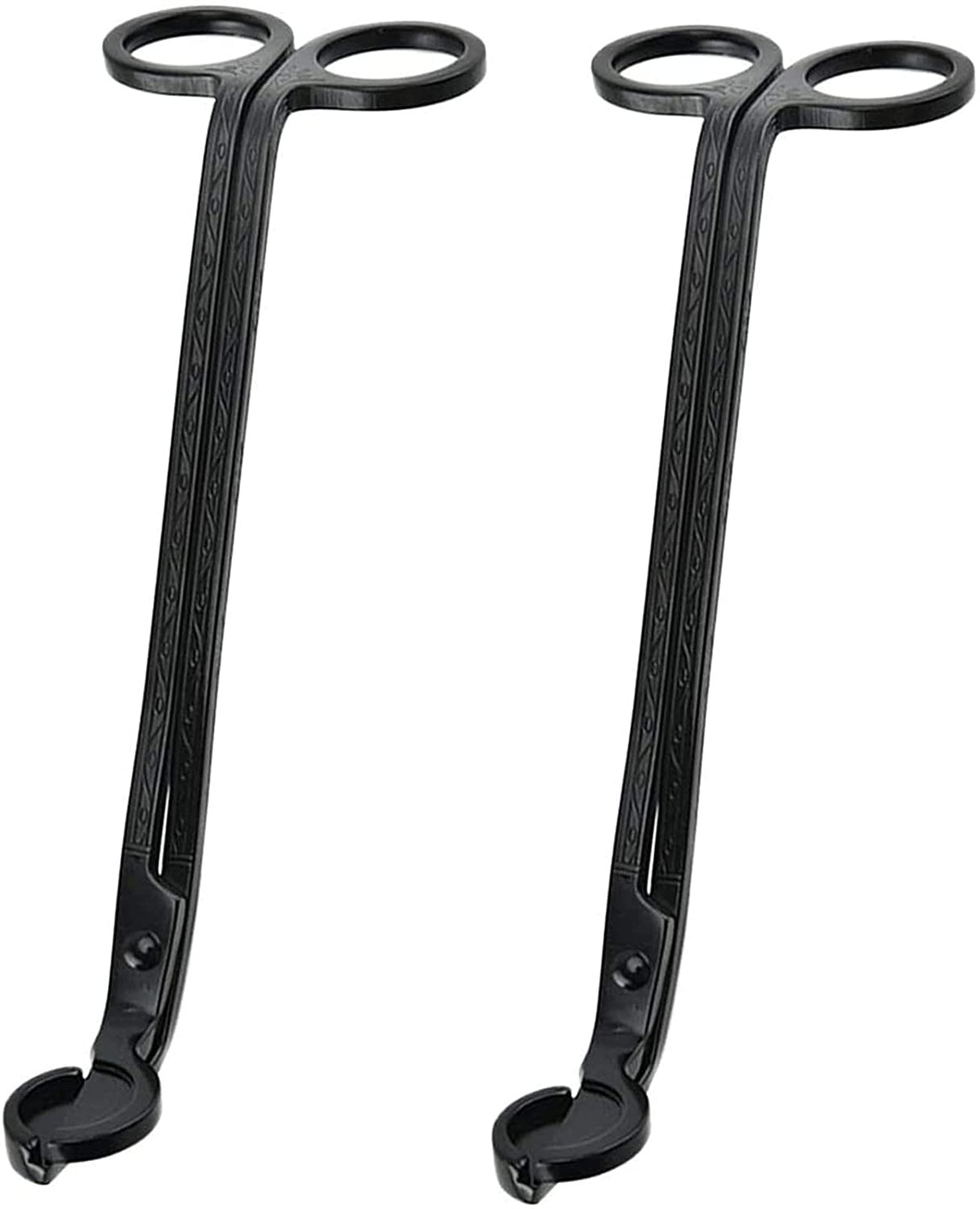 2 PCS Candle Wick Trimmer, Stainless Steel Wick Clipper Scissors, Professional Candle Accessory Set Candle Wick Cutter for Candles, Reaches Deep Into Candles to Cut Spent Wicks (Matte Black)