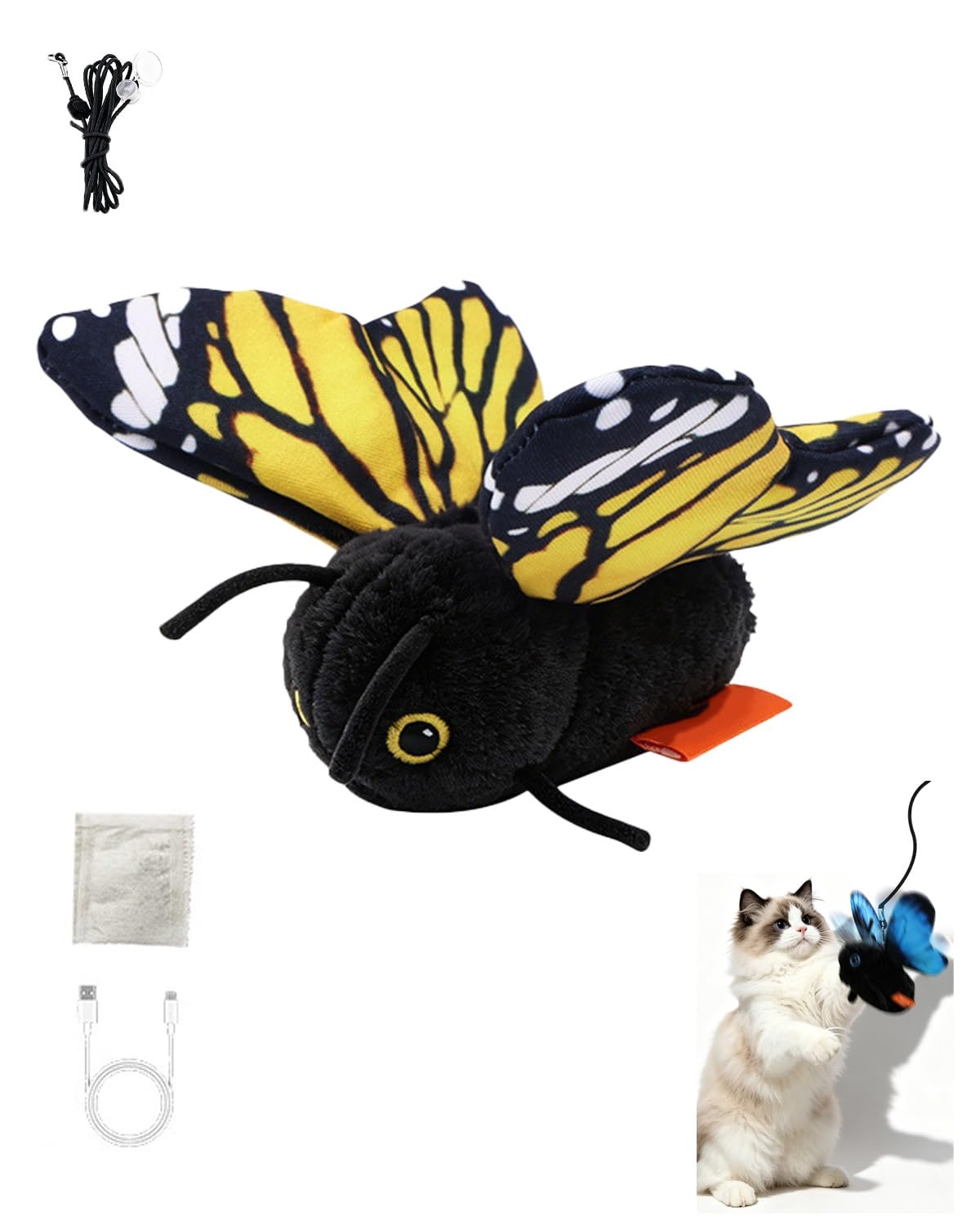 Smart Sensing Flapping Butterfly Toy for Cats Rechargeable Interactive โ image 1