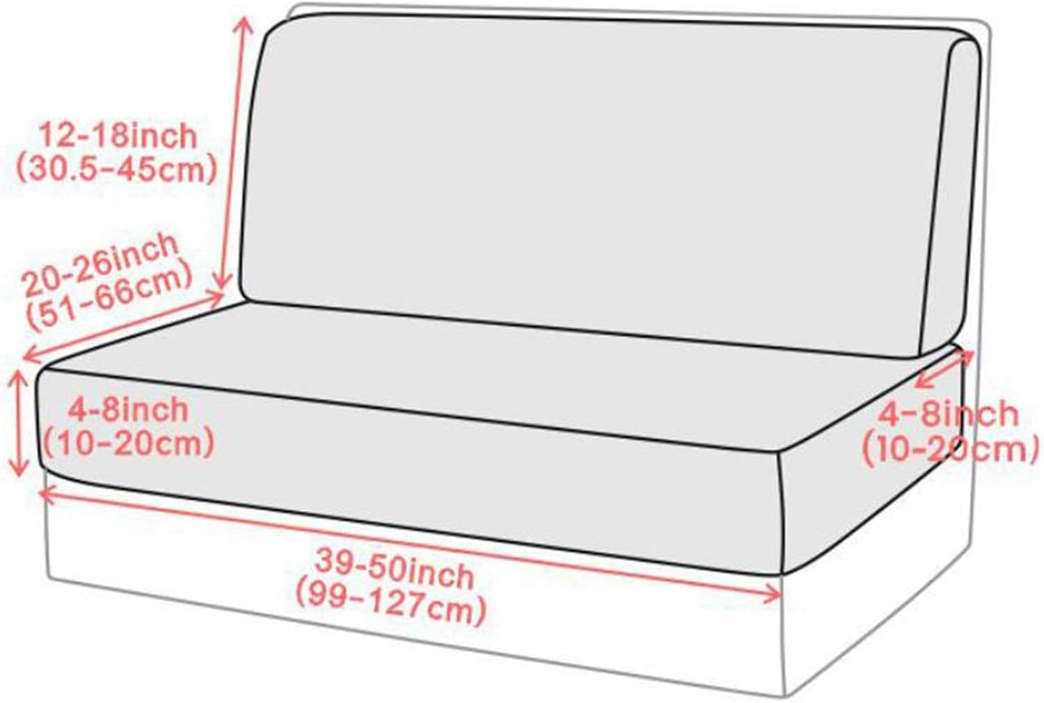 2PACK .....Dinette Cushion Covers Campers Cushion Slipcovers Easy Care Washable Replacement RV Seat Cover Elastic for Bench Sofa, Caramel Color