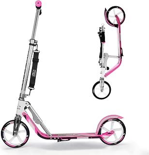 HUDORA Scooter for Kids & Teens - Ages 6-12, Adult Scooter with Big Wheels, Lightweight Durable All-Aluminum Frame
