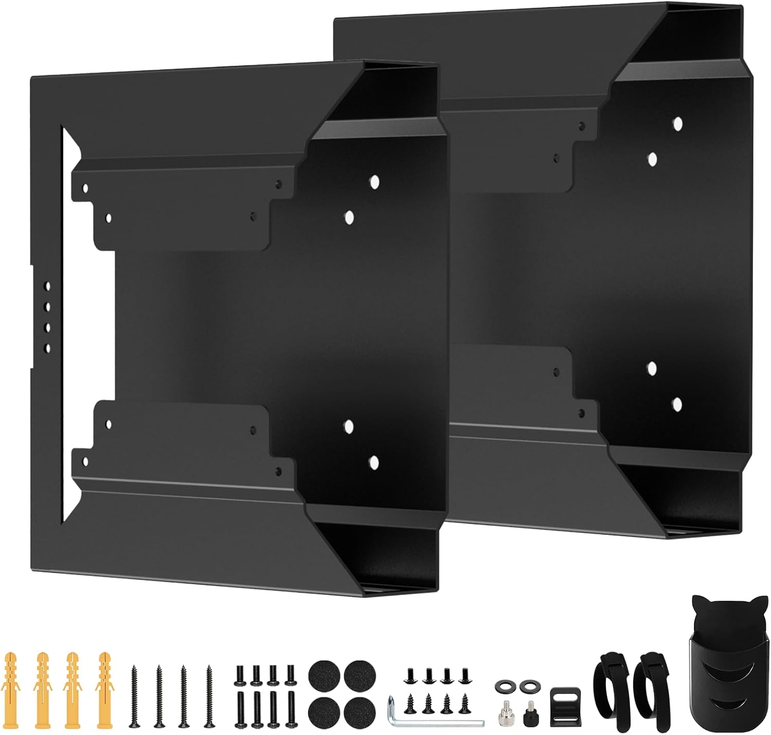 2-Pack Mini PC Mount for HP Wall VESA Under Desk Mount or Mount to a Monitor Arm for HP EliteDesk 800 G4 G3 G5 G9 EliteDesk 705 805, Pro Mini 400 260, ProDesk 400 405 600 Mini PC with Pen Holder